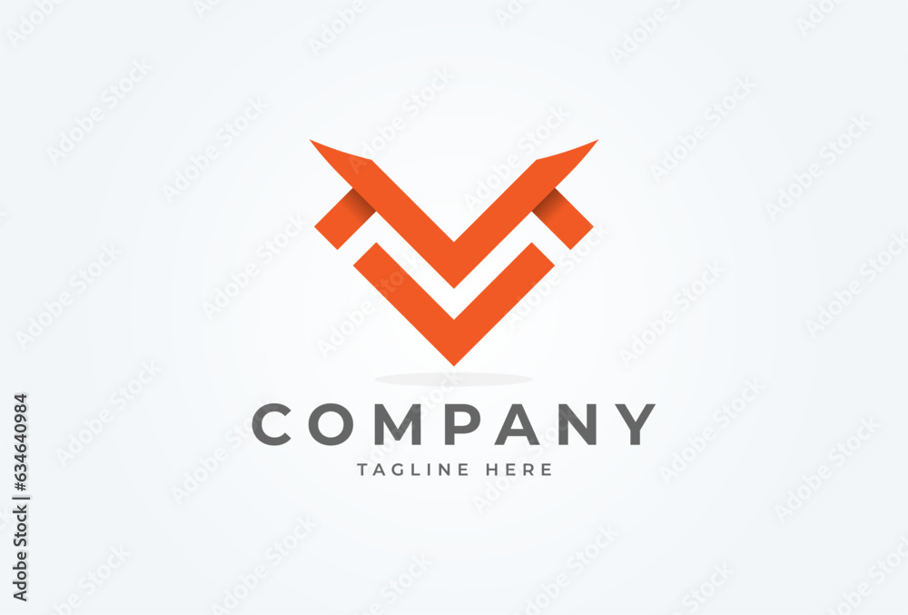 Initial MV logo, monogram logo design combination of letters M and V, Flat Vector Logo Design Template, vector illustration Initial MV logo, monogram logo design combination of letters M and V, Flat Vector Logo Design Template, vector illustration