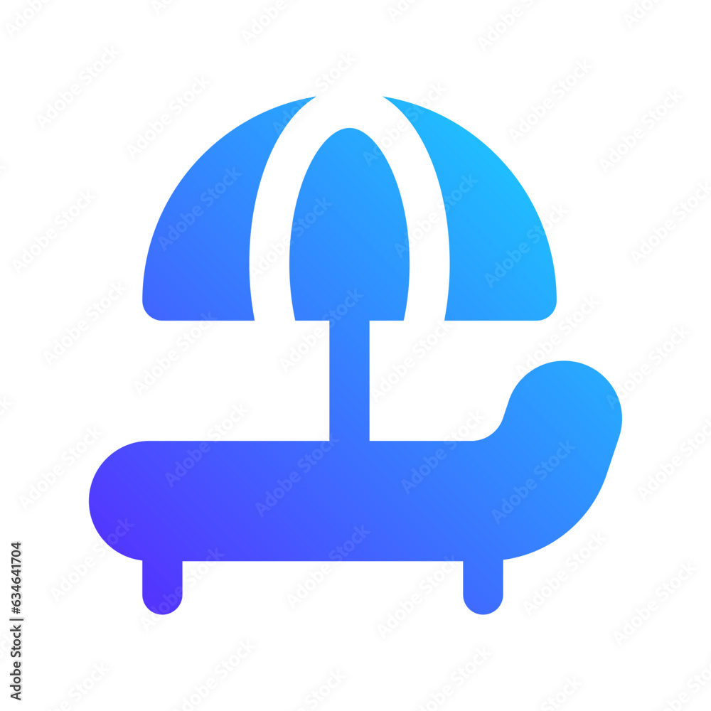 sun umbrella gradient fill icon