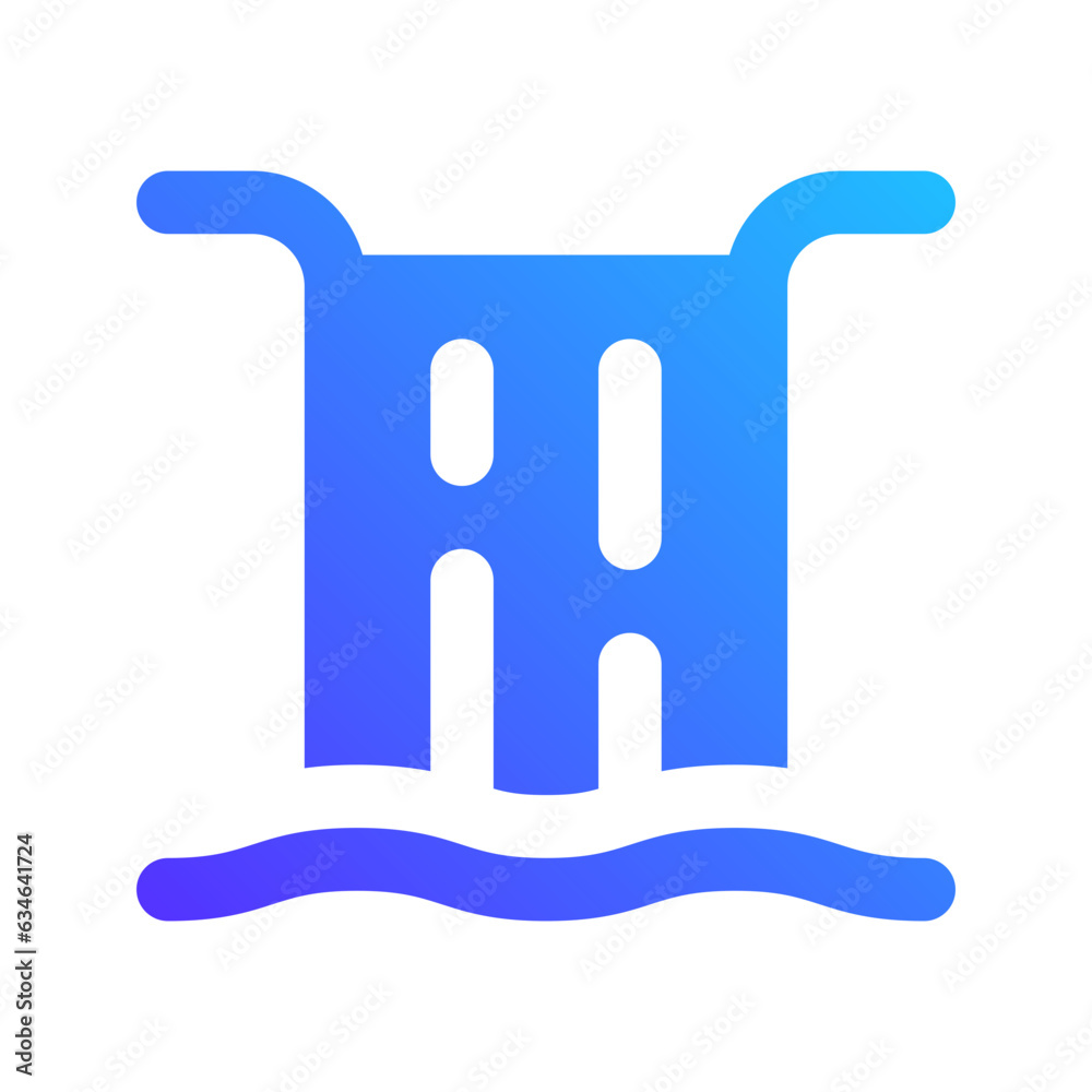 waterfall gradient fill icon