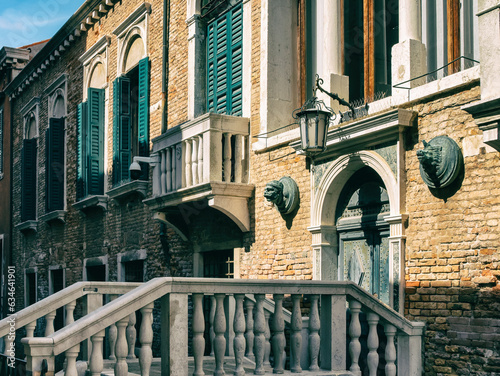 Fototapeta Naklejka Na Ścianę i Meble -  Houses and streets of the historical part of Venice.