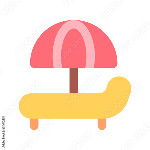 sun umbrella flat icon