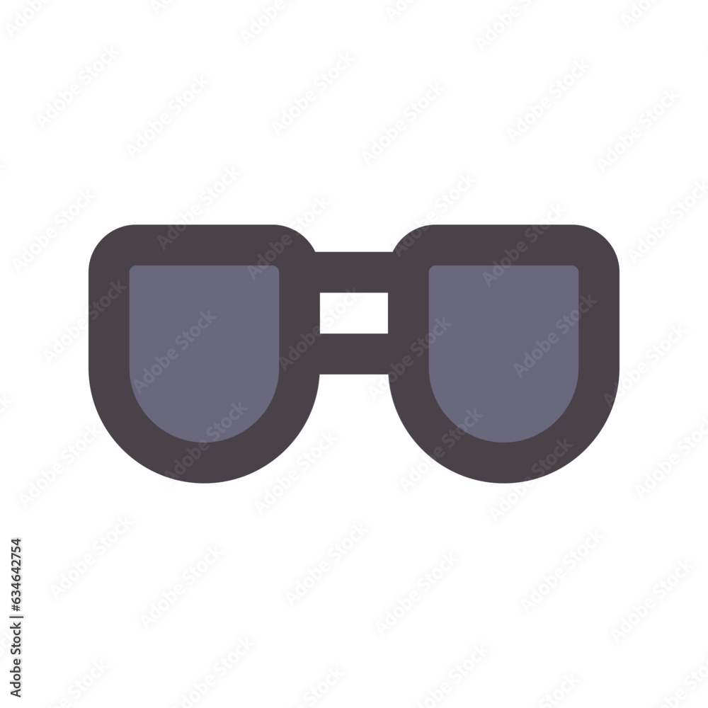 sunglasses flat line icon