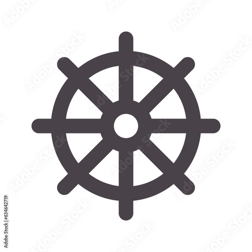 rudder flat line icon