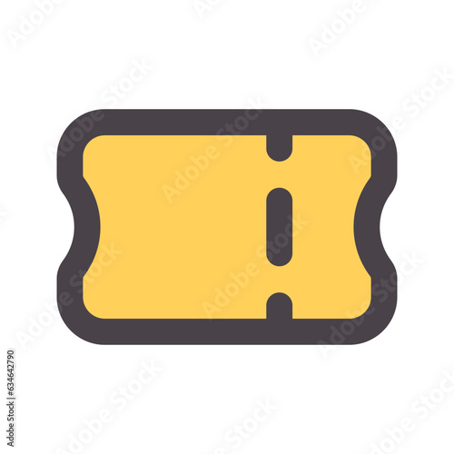 ticket flat line icon