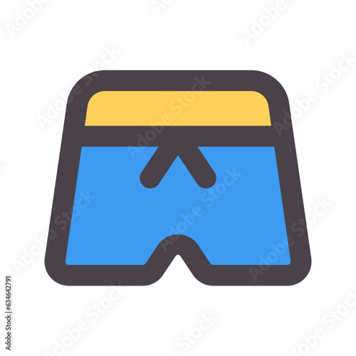 trunks flat line icon
