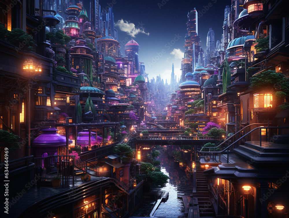 Neon Dreamscape: Hyper-Realistic 80s-Inspired City Neon Dreamscape: Hyper-Realistic 80s-Inspired City