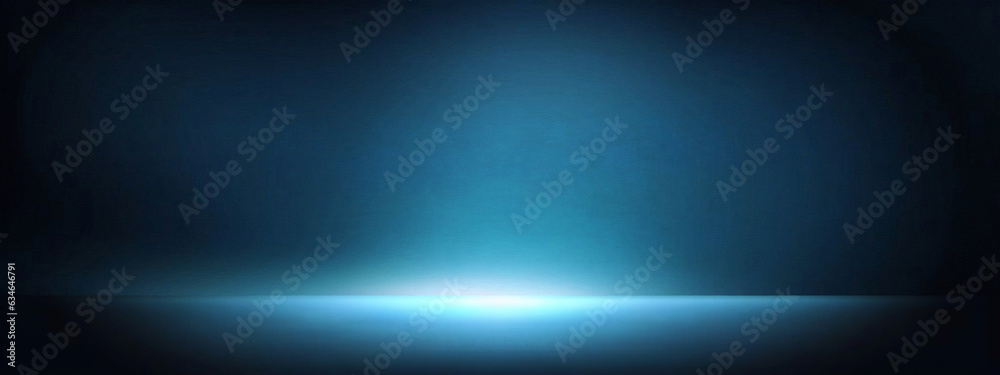 Minimalistic abstract background for product presentation. Light on a dark blue wall.