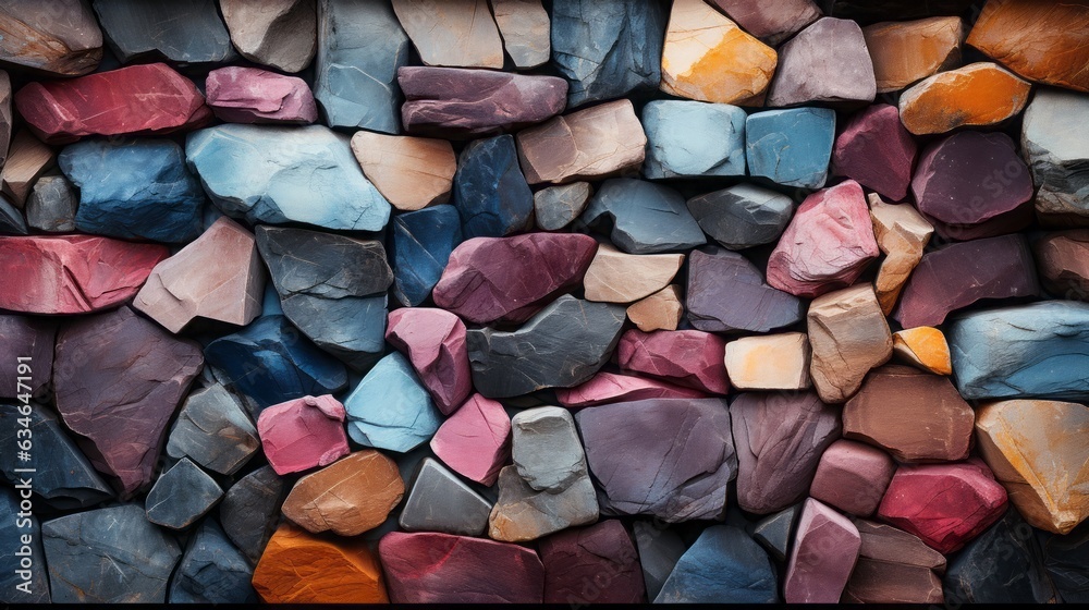 Rock wall Colorful stone. Generative Ai. Rock wall Colorful stone. Generative Ai.