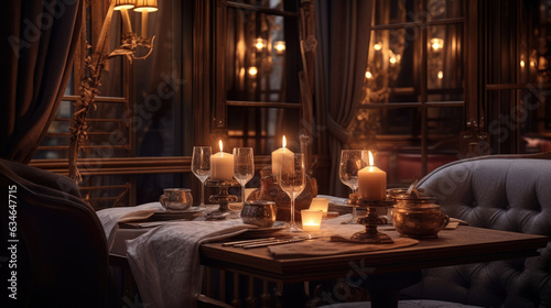 A candlelight dinner at a luxurious restaurant © didiksaputra