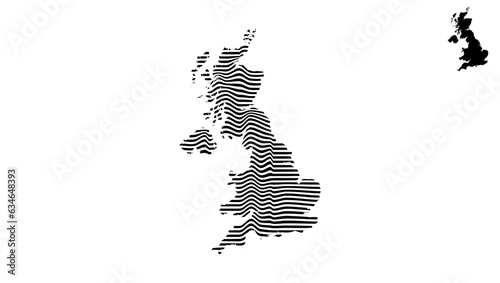 relief map  of the united kingdom