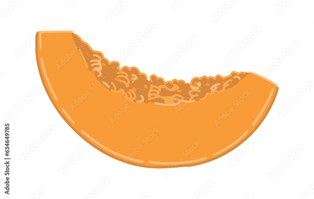 Clipart slice of pumpkin. Doodle of autumn agricultural harvest. Cartoon vector illustration isolated on white background. Clipart slice of pumpkin. Doodle of autumn agricultural harvest. Cartoon vector illustration isolated on white background.