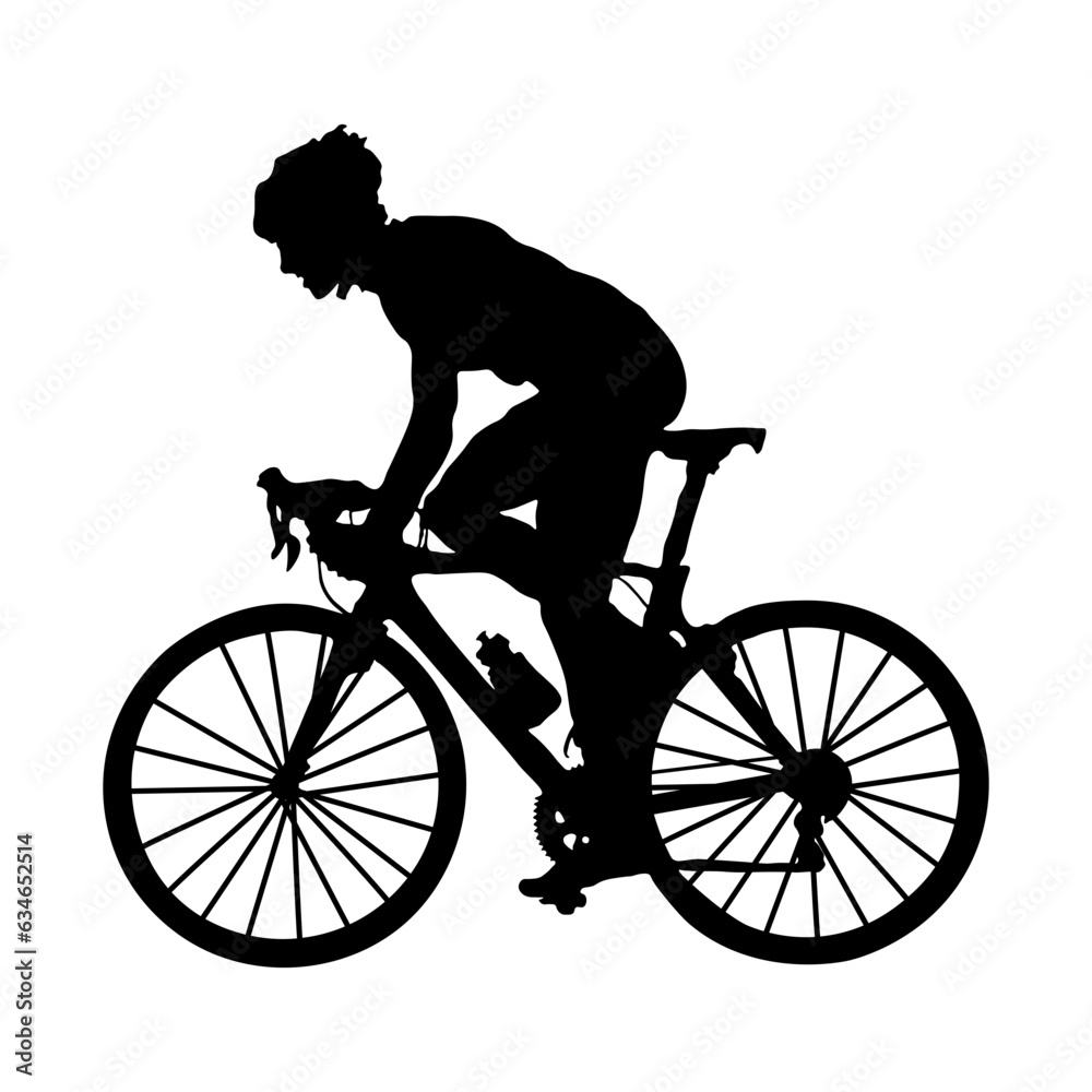 Obraz premium Cyclist Silhouette Vector Collection For Template Design Elements