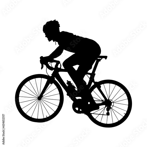 Cyclist Silhouette Vector Collection For Template Design Elements