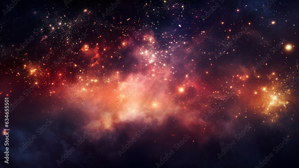 Naklejka premium Abstract exploding happy heart with dark background