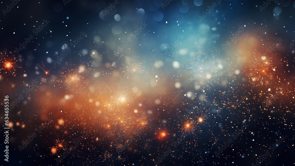 Fototapeta premium Abstract exploding happy heart with dark background