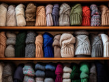 Fotografía de una colección de suéteres de lana, preparándose para días más fríos.