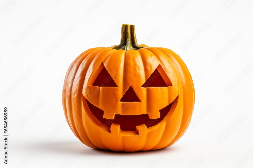 Pumpkin on a light white background. Halloween concept. Background with selective focus and copy space Pumpkin on a light white background. Halloween concept. Background with selective focus and copy space