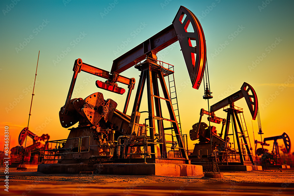 Naklejka premium Essential Industrial Equipment Driving Resource Extraction and Energy Production. created with Generative AI