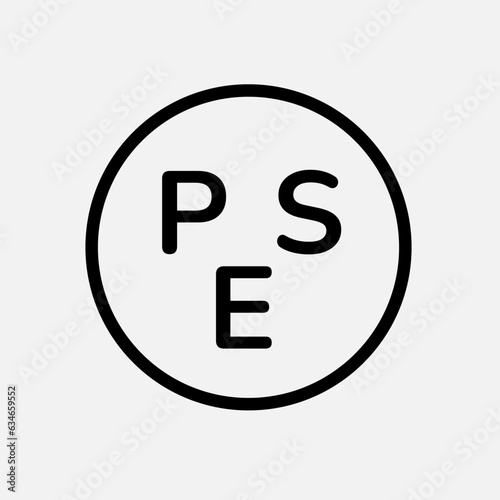 Japanese PSE mark. Certification services sign. Vector illustration