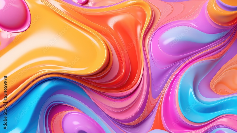 3D Liquid Colorful Paint Background 3D Liquid Colorful Paint Background