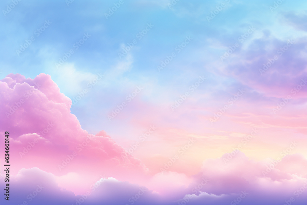 A pastel sky at dawn or dusk, casting a warm and soothing love background Generative AI