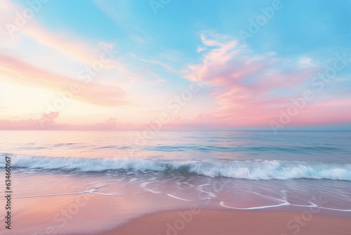 A pastel sky at dawn or dusk, casting a warm and soothing love background Generative AI