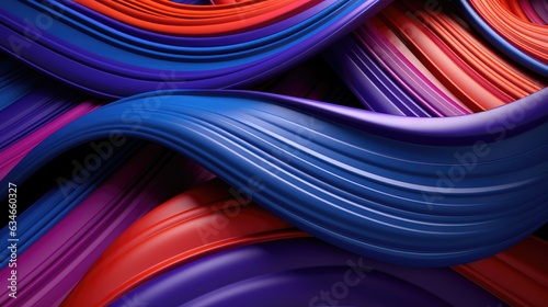  Abstract 3D Background with Stripes