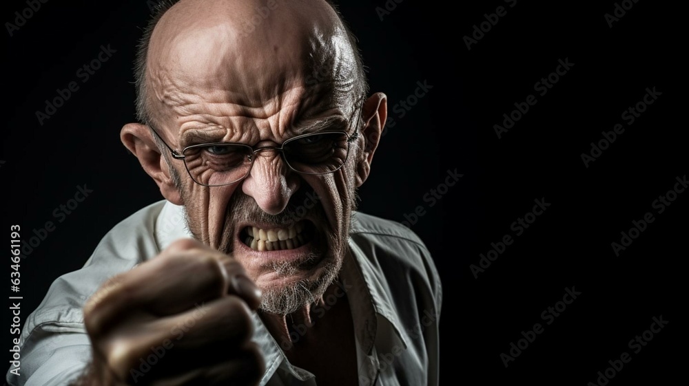 Portrait of an angry man Portrait of an angry man