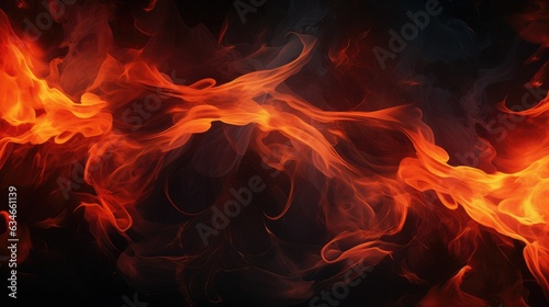 Abstract Dark Fire Background