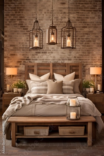 3d rendering beautiful luxury bedroom