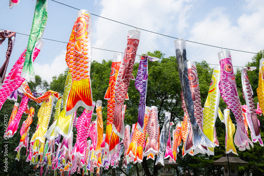 Fototapeta premium Carp streamer hanging up at outdoor