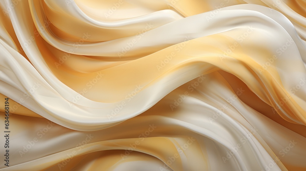 Fototapeta premium Gold and Silver Silk Waves