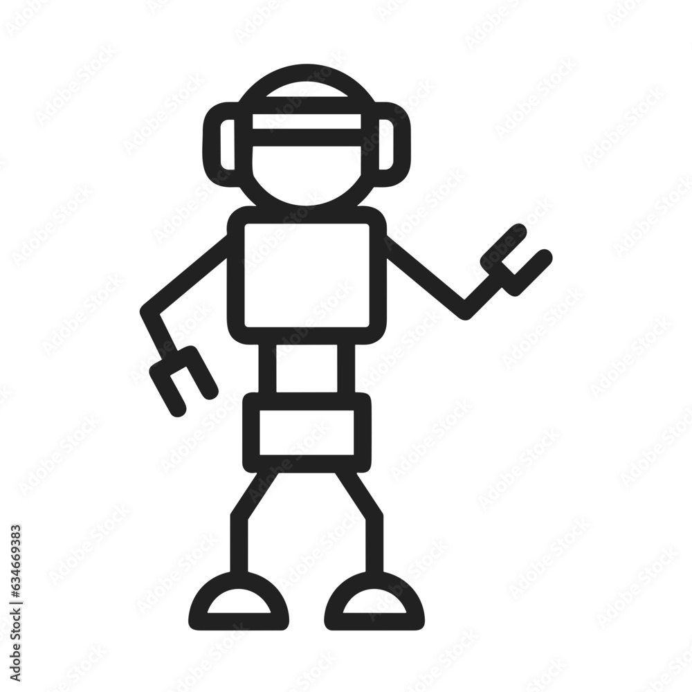 artificial intelligence technology icon symbol vector image. Illustration of artificial intelligence futuristic information human learning software design image