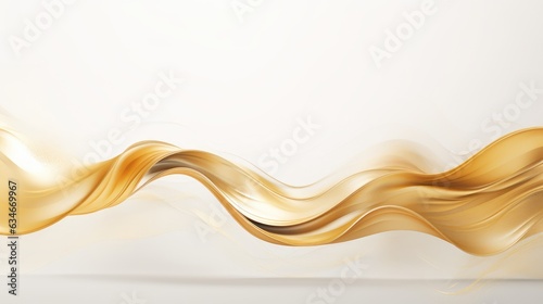 Golden Wave on White