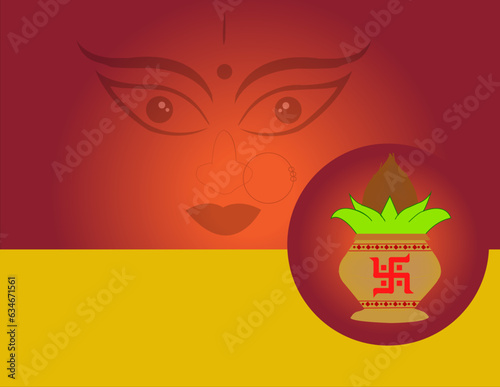 Vector illustration of hindu new year, Gudi Padwa is celebrated by Marathi and Konkani people from Maharashtra state, India.

