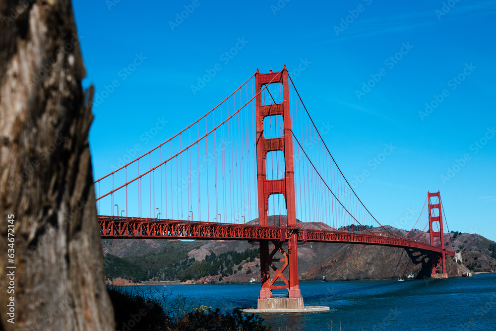 View of the Golden Gate Bridge and San Francisco Bay