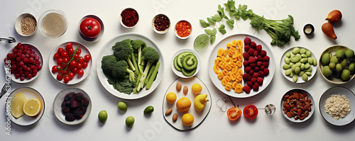 seeds of various vegetables and fruits lie on the table. 