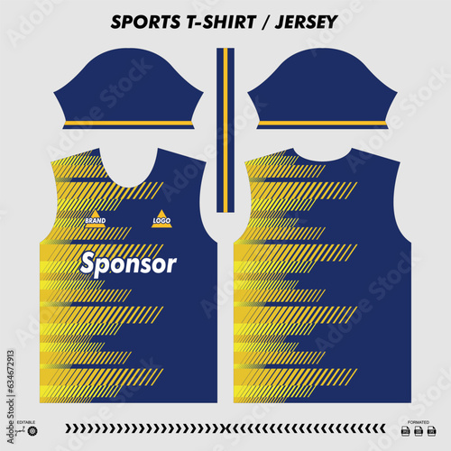 Vector t-shirt sport design, sublimation jersey