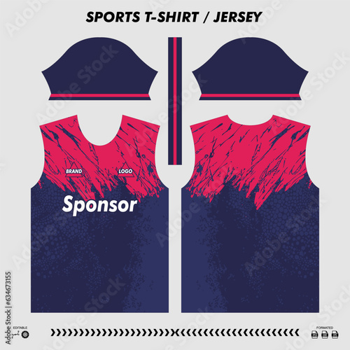 Vector t-shirt sport design, sublimation jersey