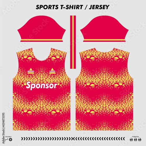 Vector t-shirt sport design, sublimation jersey