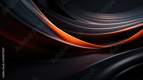 Modern 3D Background with Abstract Dark Shape