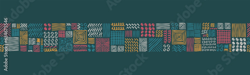 Hand drawn abstract seamless pattern, doodle background, simple style - great for textiles, banners, wallpapers, wrapping - vector design