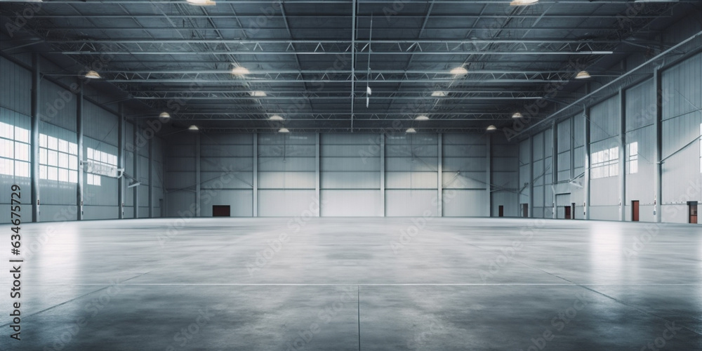 Obraz premium empty Factory building or warehouse building.