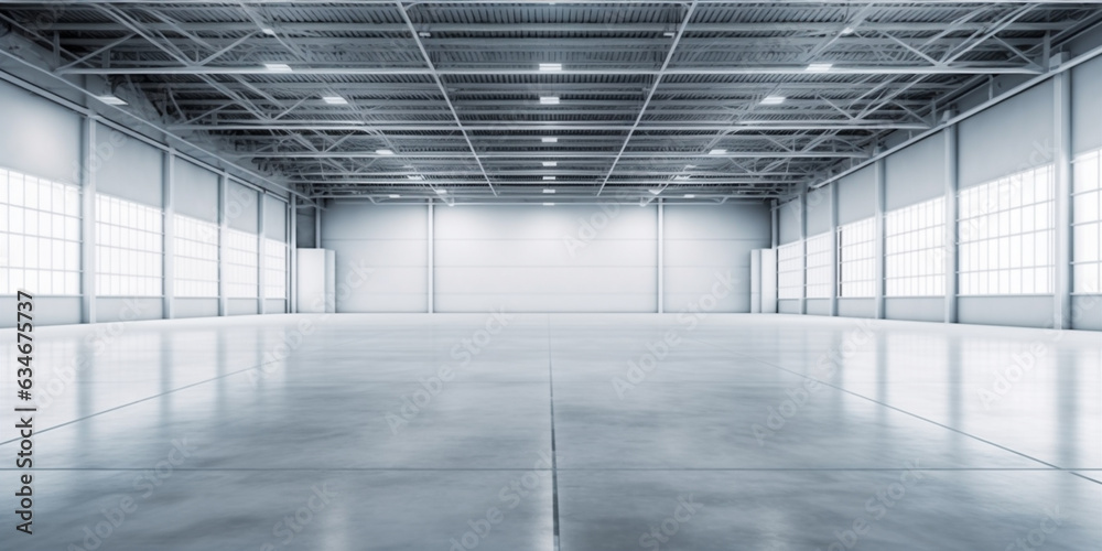 empty Factory building or warehouse building.   - obrazy, fototapety, plakaty 