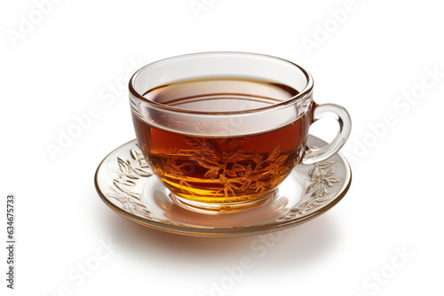 Cup of tea isolated on white, made by ai