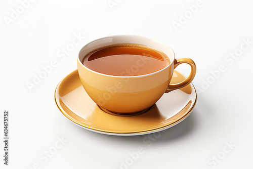 Cup of tea isolated on white, made by ai