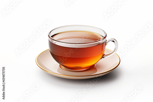 Cup of tea isolated on white, made by ai