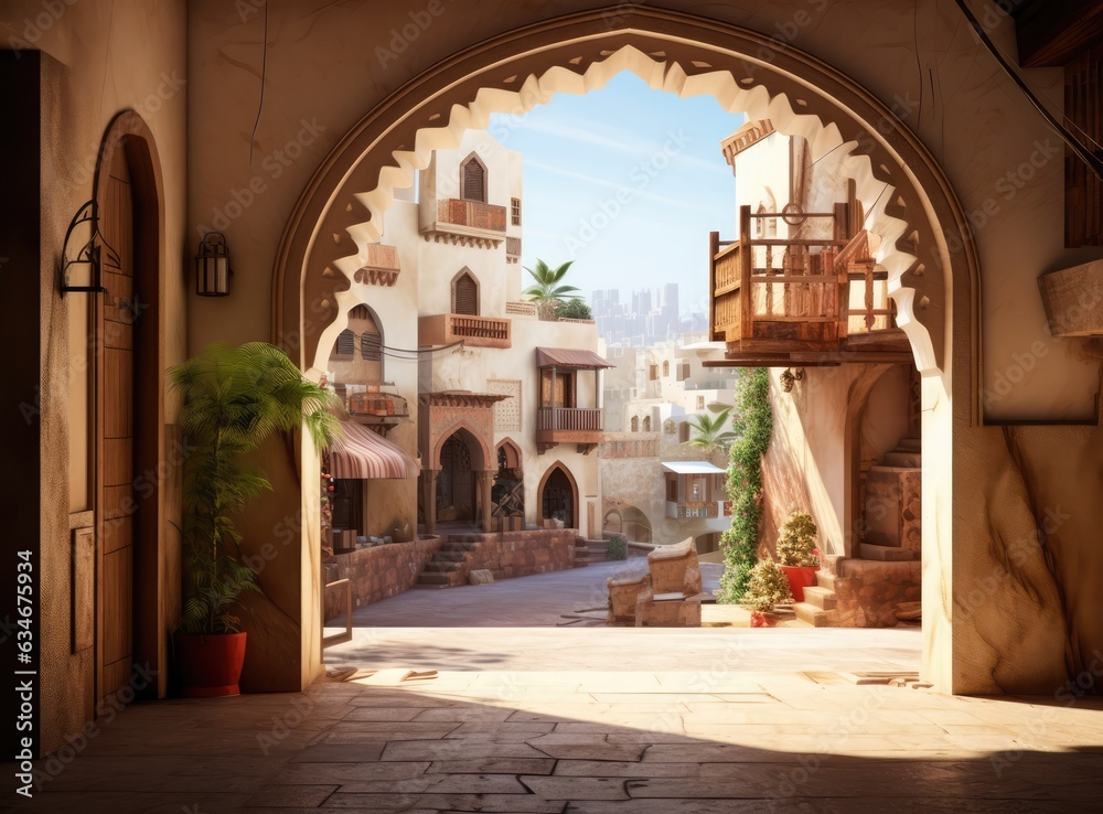 Arabian Archway with Moorish Design - Marrakesh, Morocco