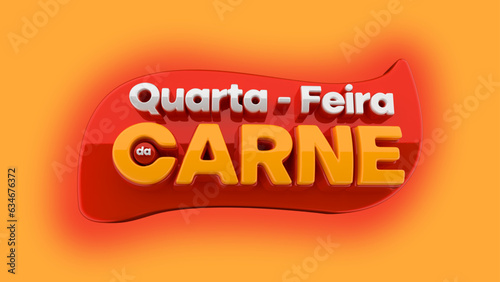 selo 3d ''quarta-feira da carne''