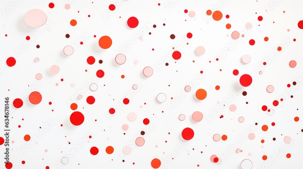 Red Spots on White Background